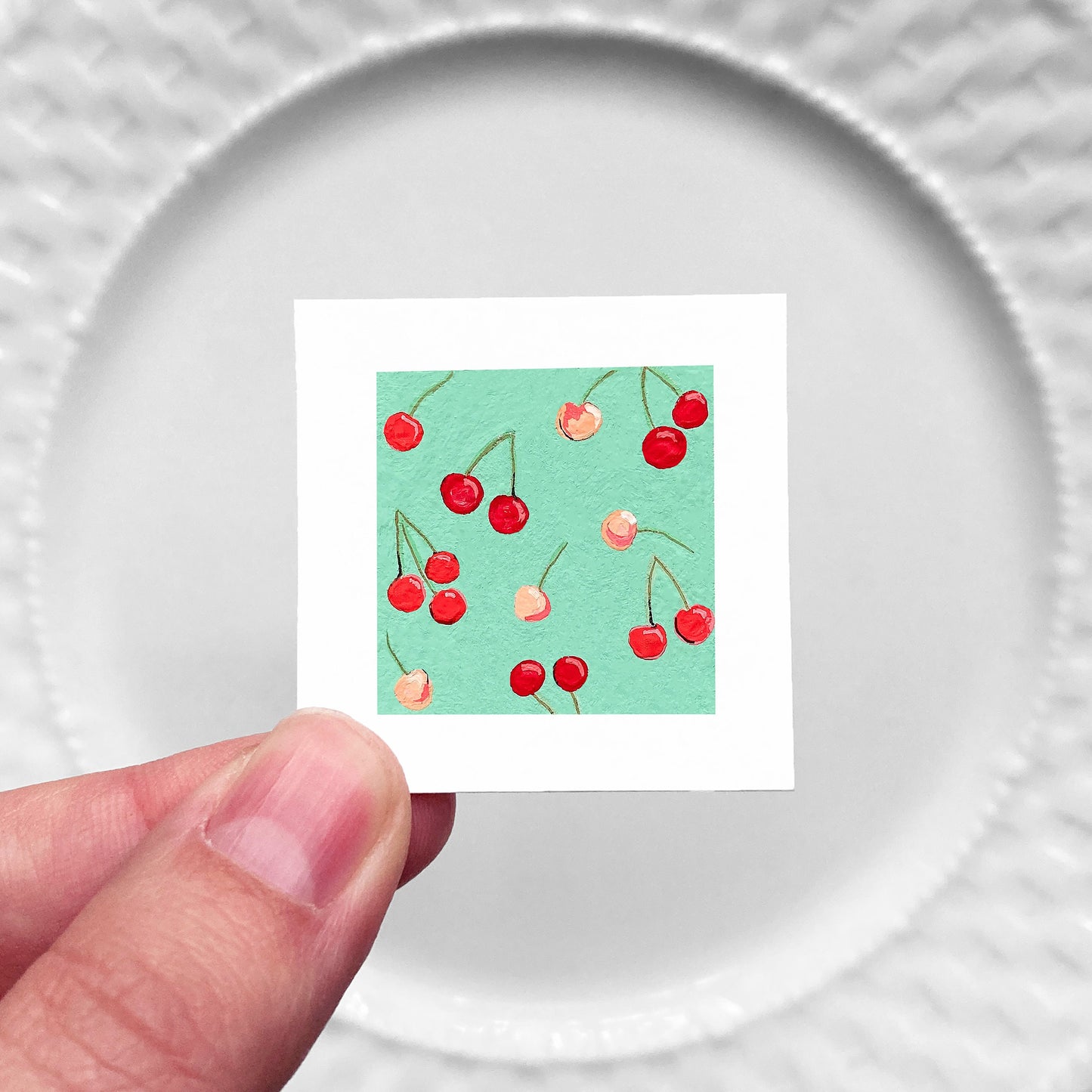 Mini 1" Cherry Gouache Art Print