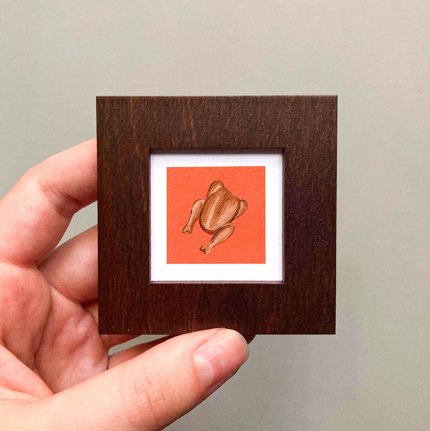 Mini 1" Chicken Gouache Art Print