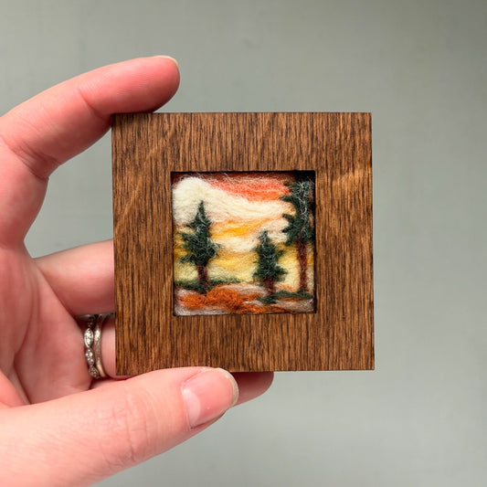 Framed Needle Felted Wool Original Landscape #2