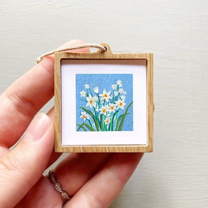 Mini 1" Narcissus December Birth Flower Art PRINT