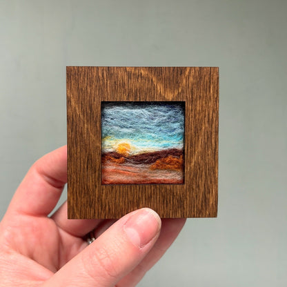 Framed Needle Felted Wool Original Landscape #12