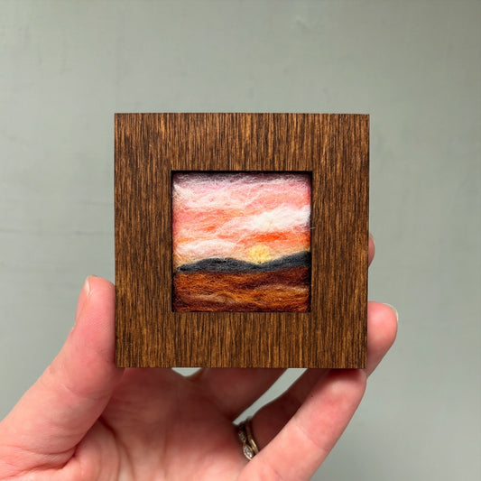 Framed Needle Felted Wool Original Landscape #7