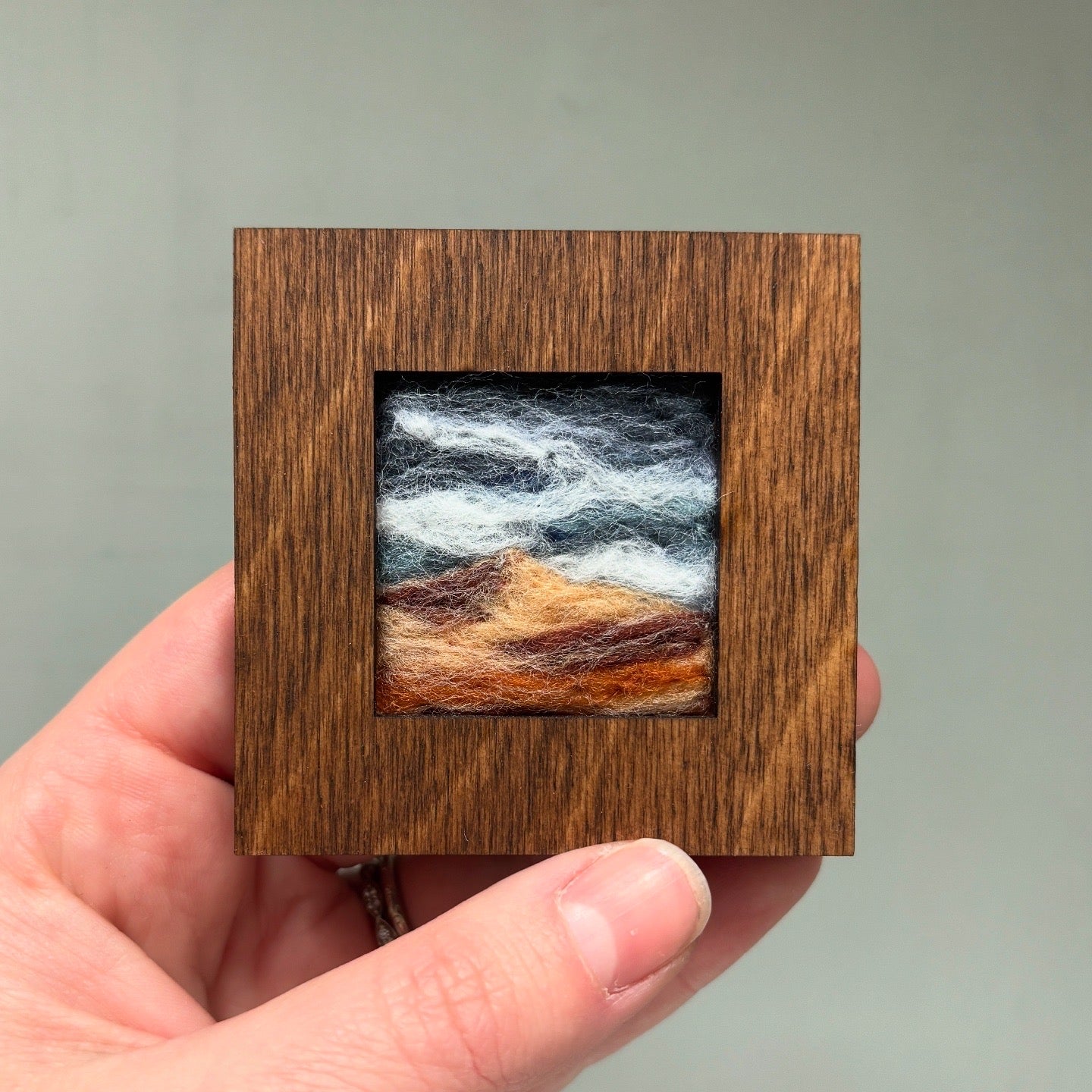 Framed Needle Felted Wool Original Landscape #9