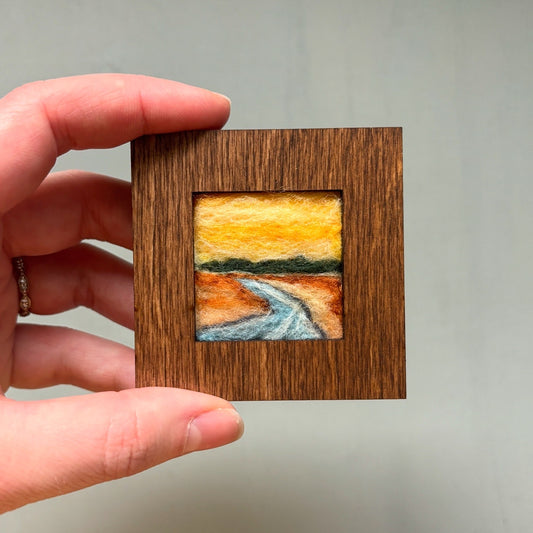 Framed Needle Felted Wool Original Landscape #1