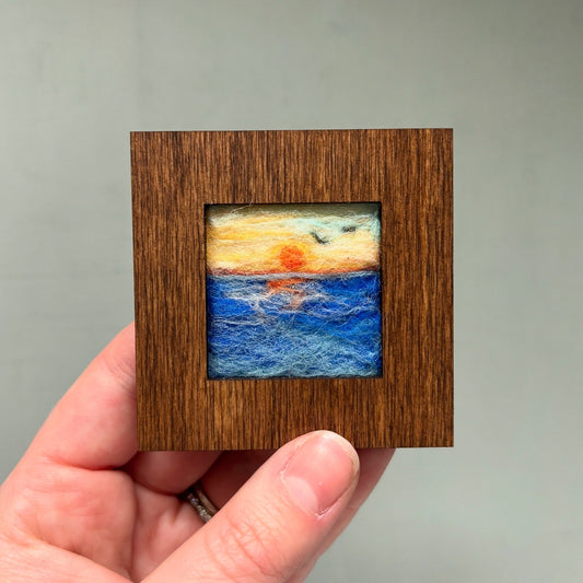 Framed Needle Felted Wool Original Landscape #15