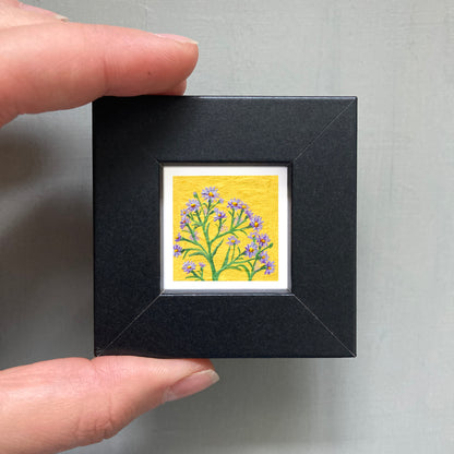 Mini 1" Aster September Birth Flower Art PRINT