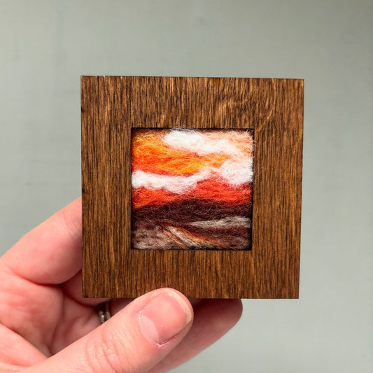 Framed Needle Felted Wool Original Landscape #14