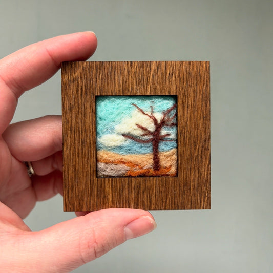 Framed Needle Felted Wool Original Landscape #10