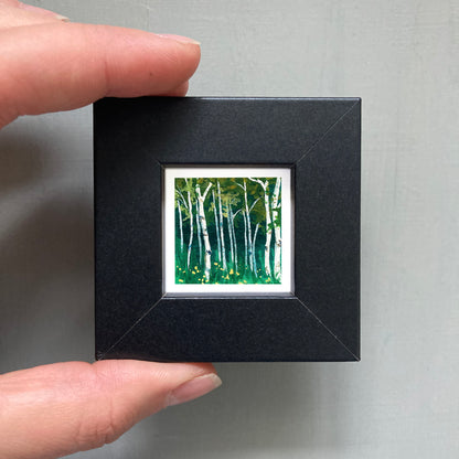 Mini 1" Aspen Forest Gouache Print