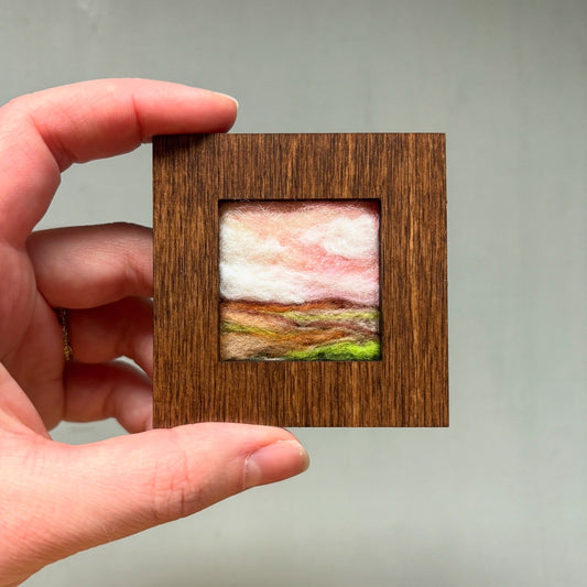 Framed Needle Felted Wool Original Landscape #4