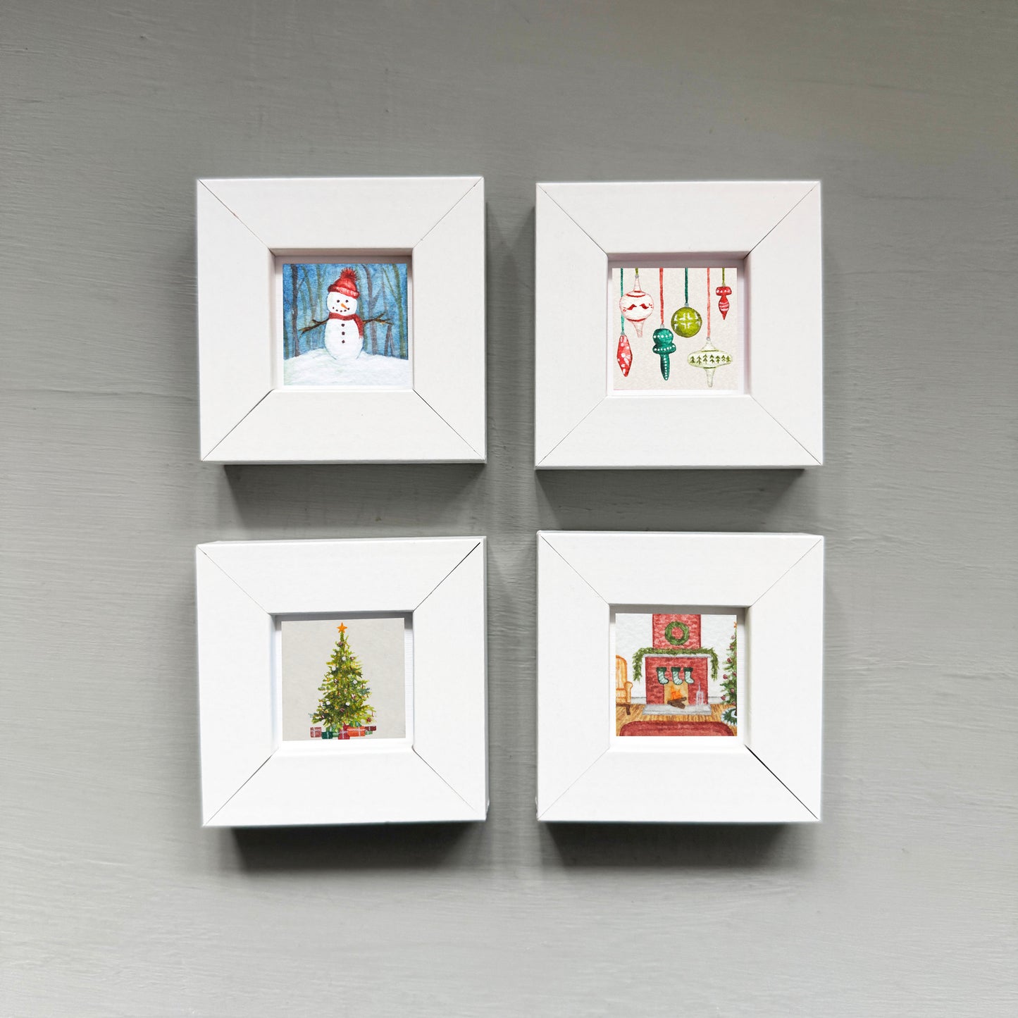 Set of 4 Tiny Christmas Prints