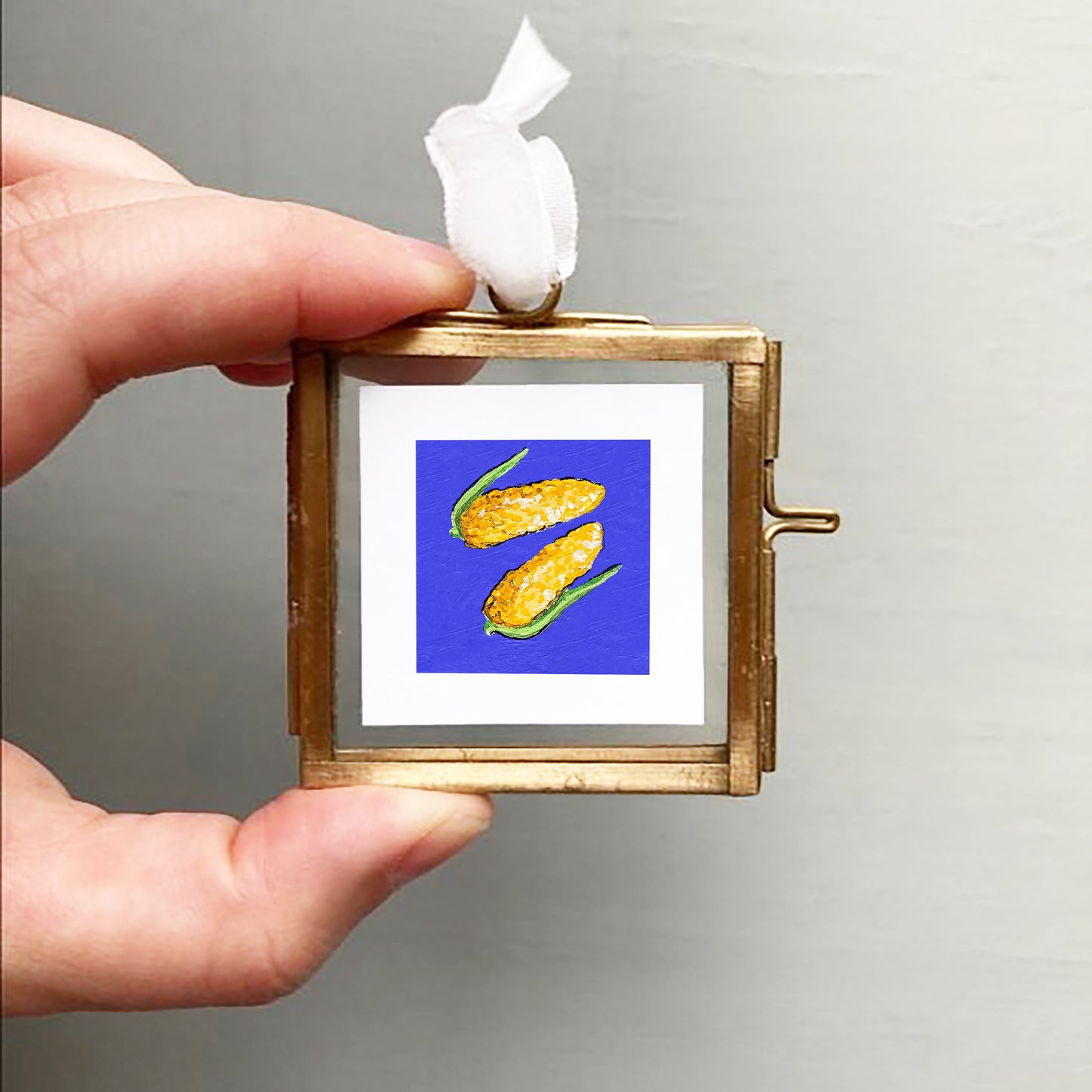 ORIGINAL Mini 1" Corn on the Cob Gouache Original Painting