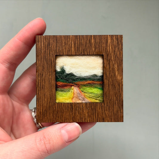 Framed Needle Felted Wool Original Landscape #8