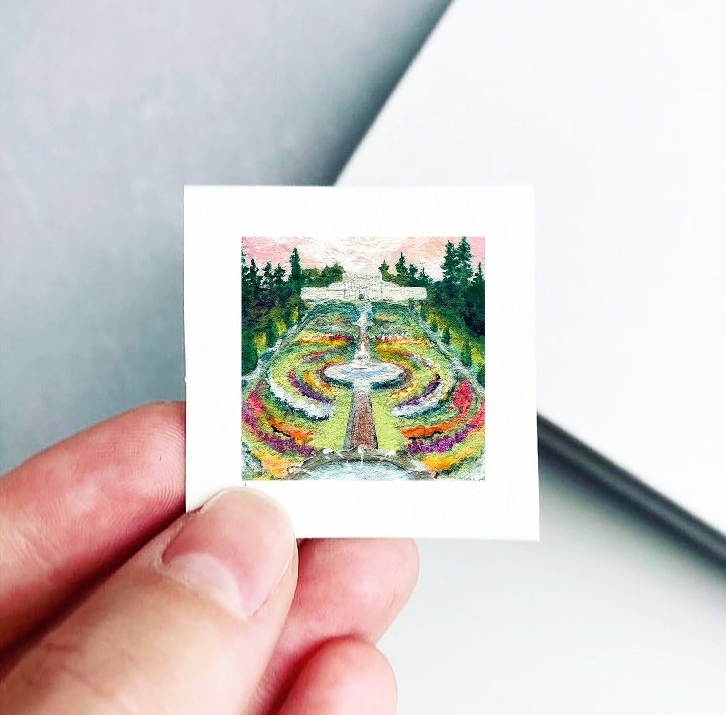 Mini 1" Duncan Gardens Manito Spokane Gouache Print