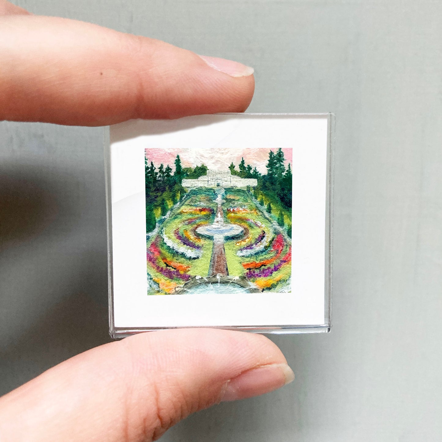 Mini 1" Duncan Gardens Manito Spokane Gouache Print