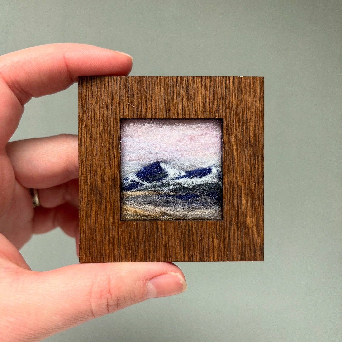 Framed Needle Felted Wool Original Landscape #5