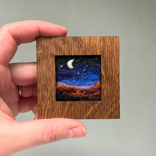 Framed Needle Felted Wool Original Landscape #6