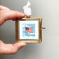 Mini 1" American Flag Tiny Watercolor Print