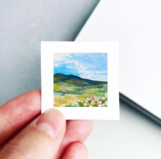 Mini 1" Flower Meadow Gouache Print