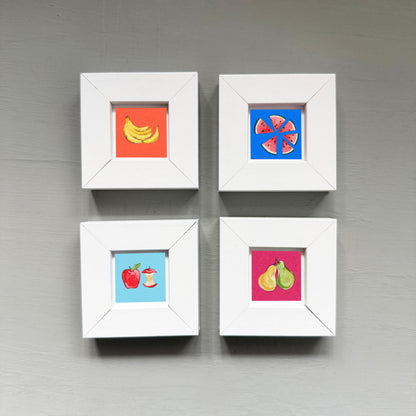 Set of 4 Tiny Fruit Food Prints