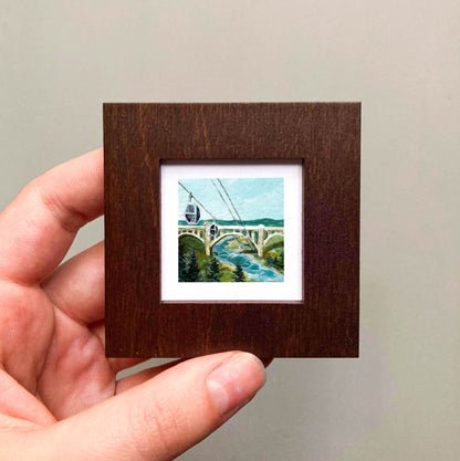 Mini 1" Gondolas Spokane Gouache Print
