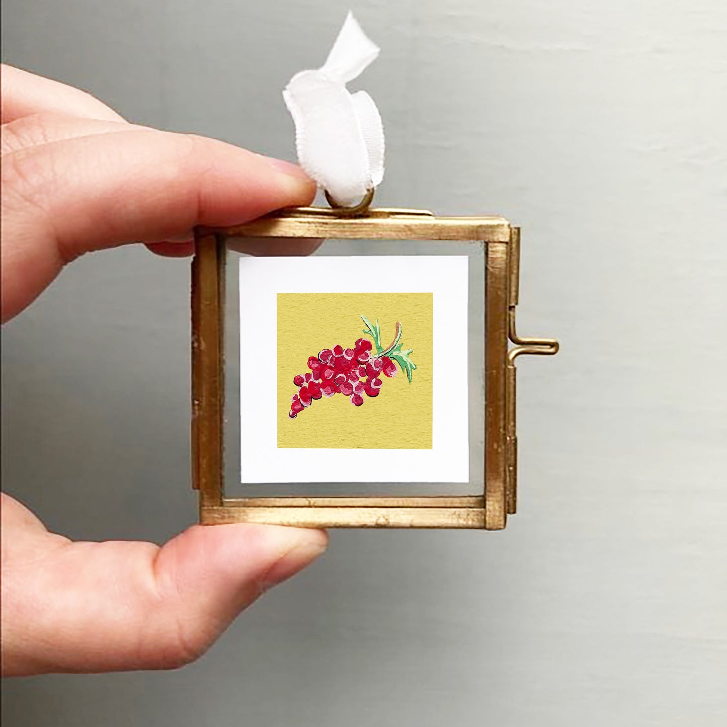 ORIGINAL Mini 1" Grapes Gouache Original Painting