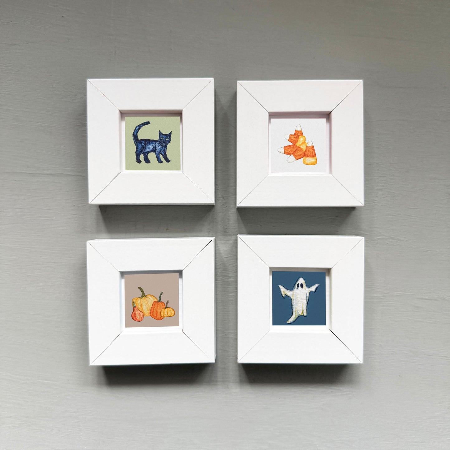 Set of 4 Tiny Halloween Prints