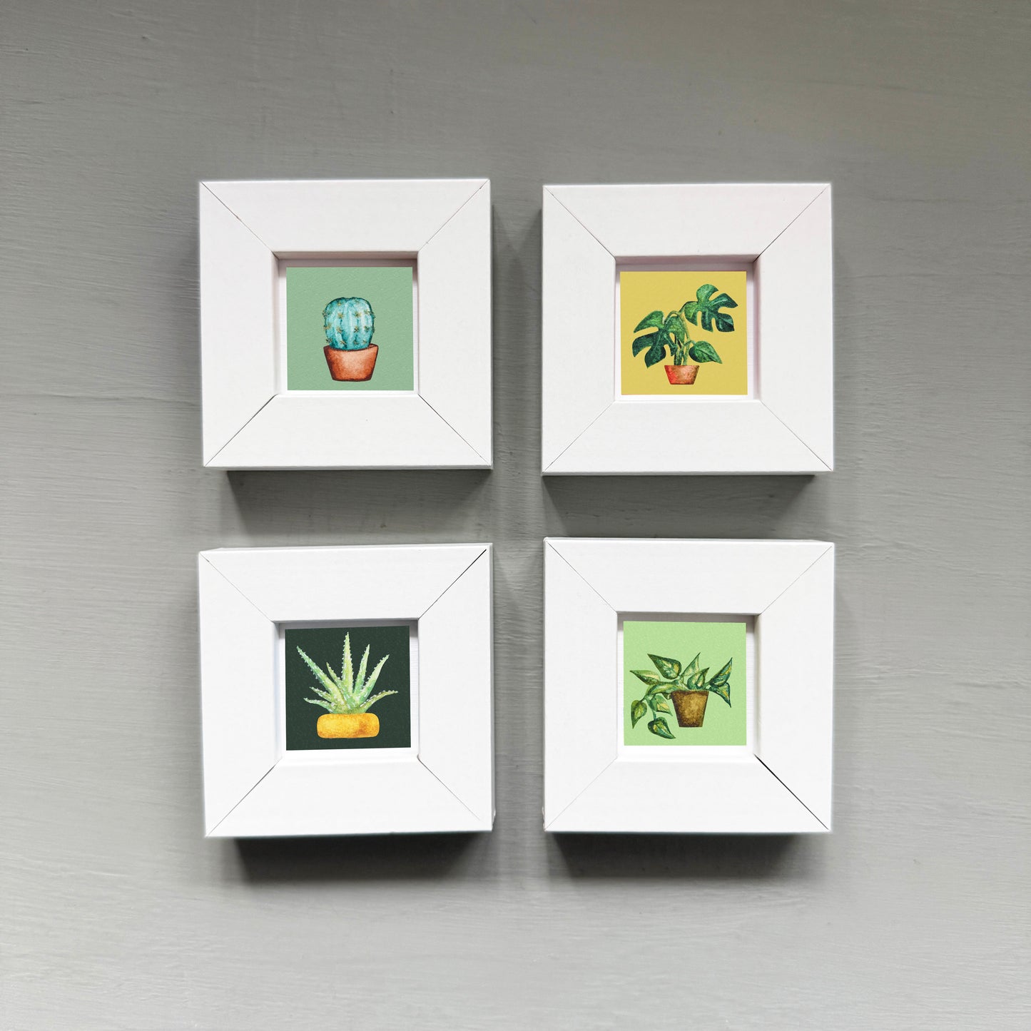 Set of 4 Tiny Houseplant Prints