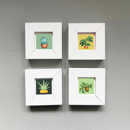 Set of 4 Tiny Houseplant Prints