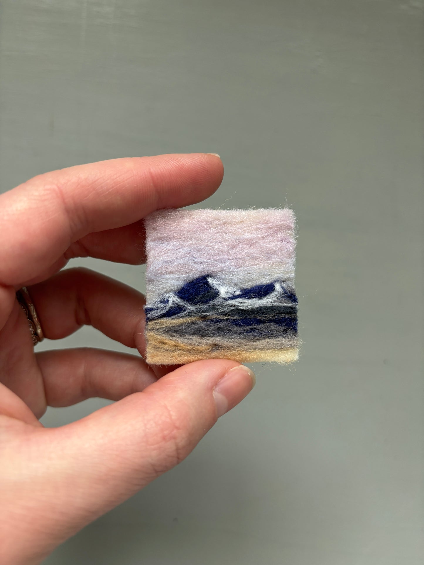 Framed Needle Felted Wool Original Landscape #5