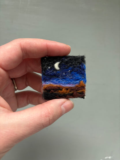 Framed Needle Felted Wool Original Landscape #6