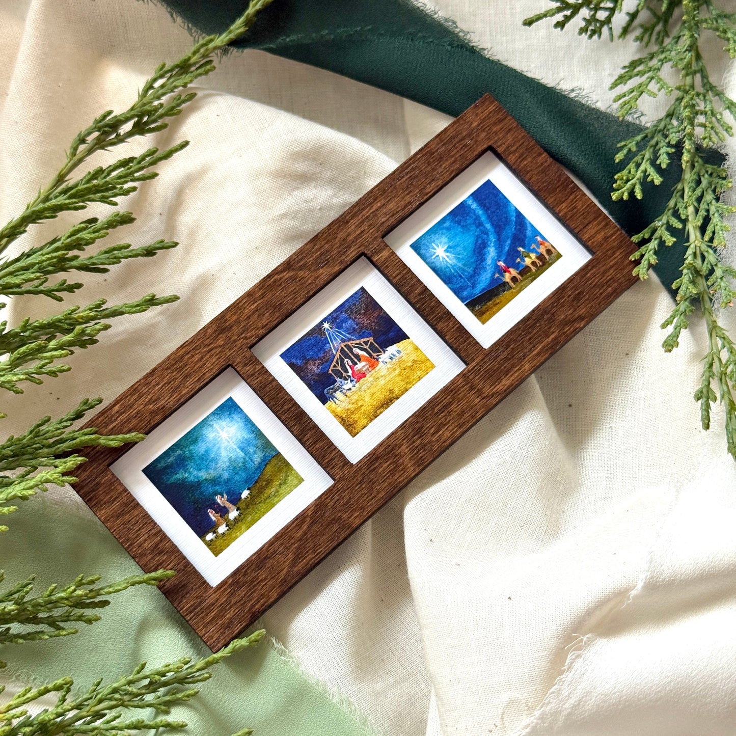 Nativity Trio Framed Print Set