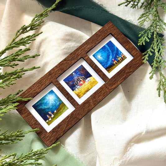 Nativity Trio Framed Print Set