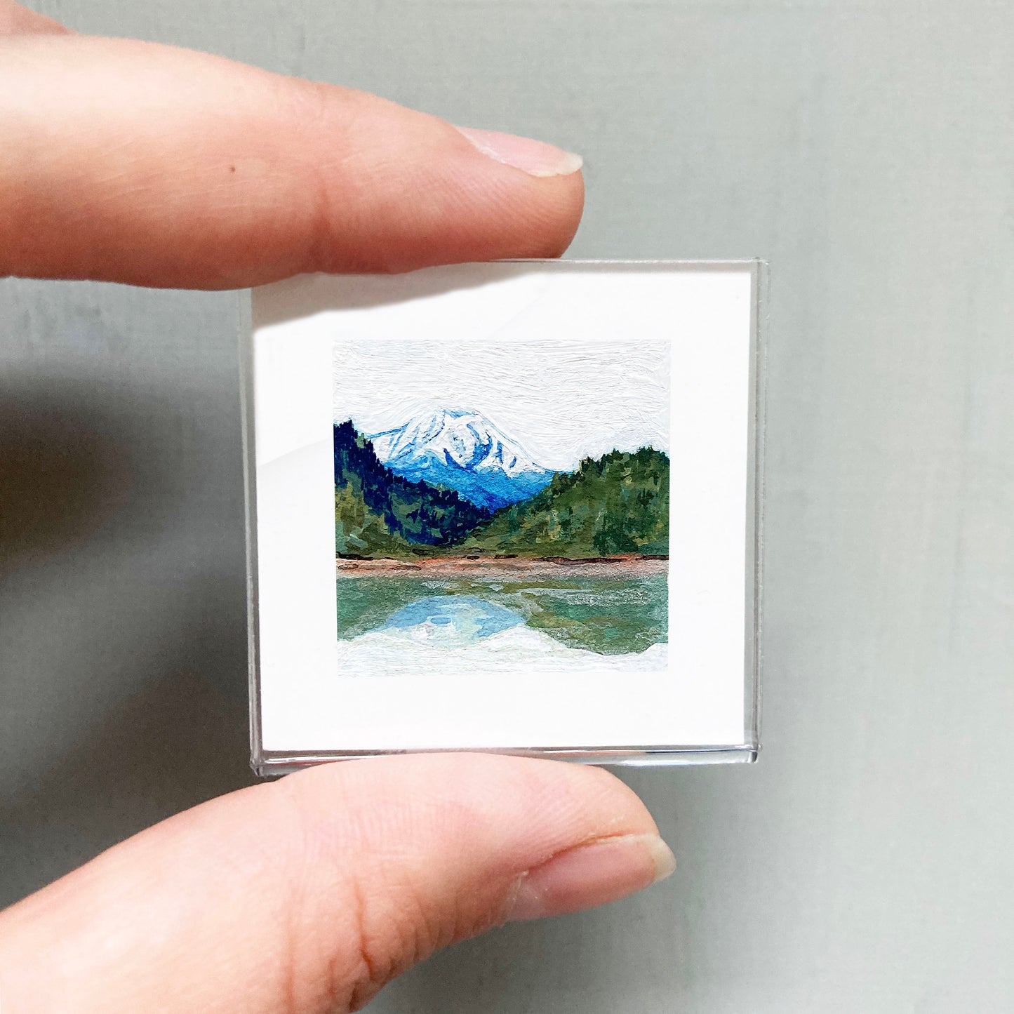 Mini 1" Mountain Lake Gouache Print