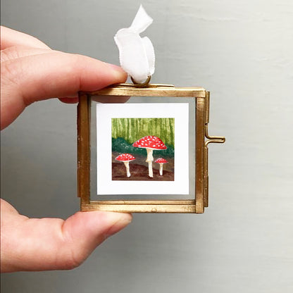 Mini 1" Mushroom Watercolor Print