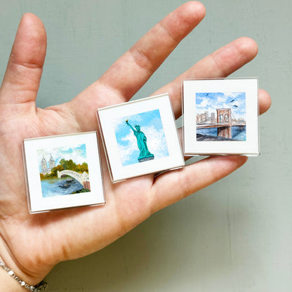 FULL SET 10 NYC Miniature Art PRINTS
