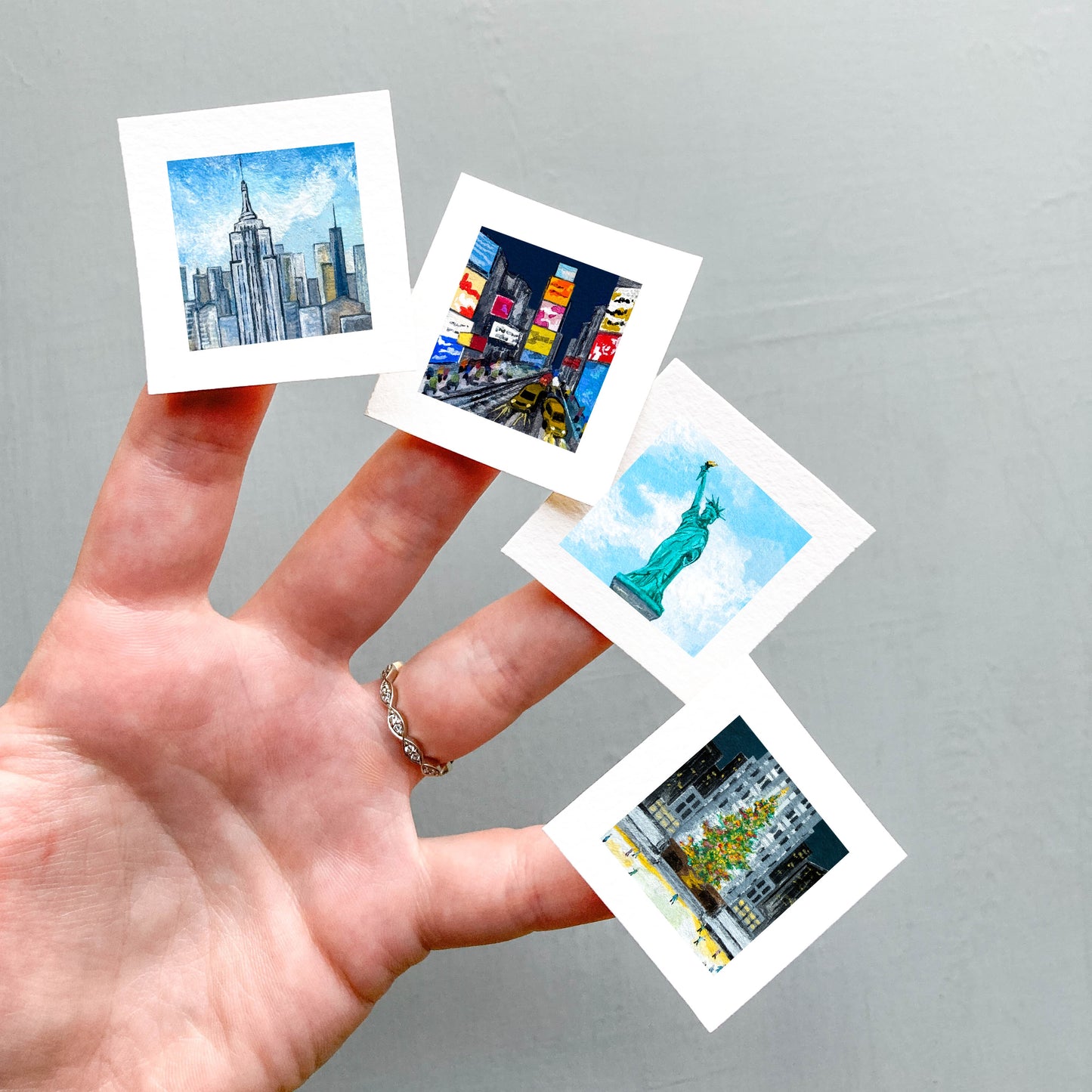 FULL SET 10 NYC Miniature Art PRINTS