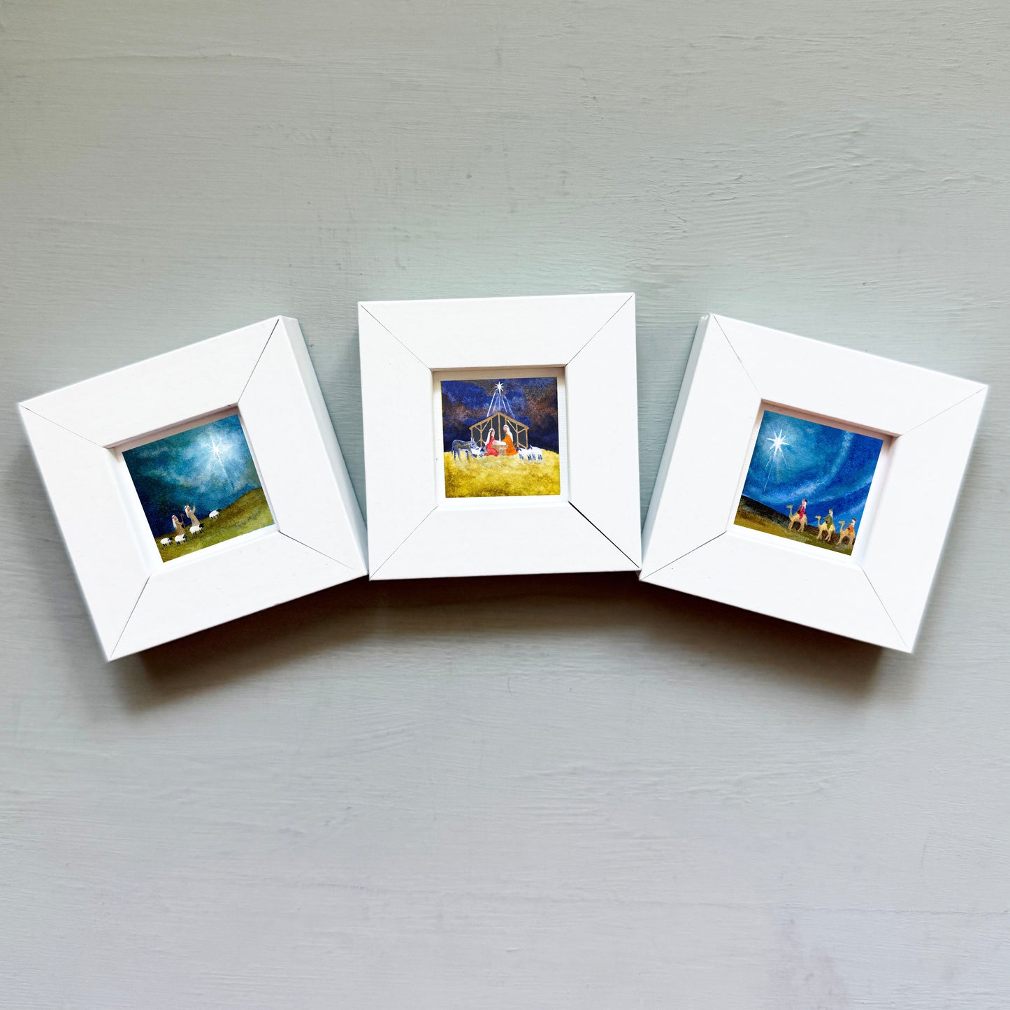 Set of 3 Nativity, Wise Men, and Shepherds Christmas Prints