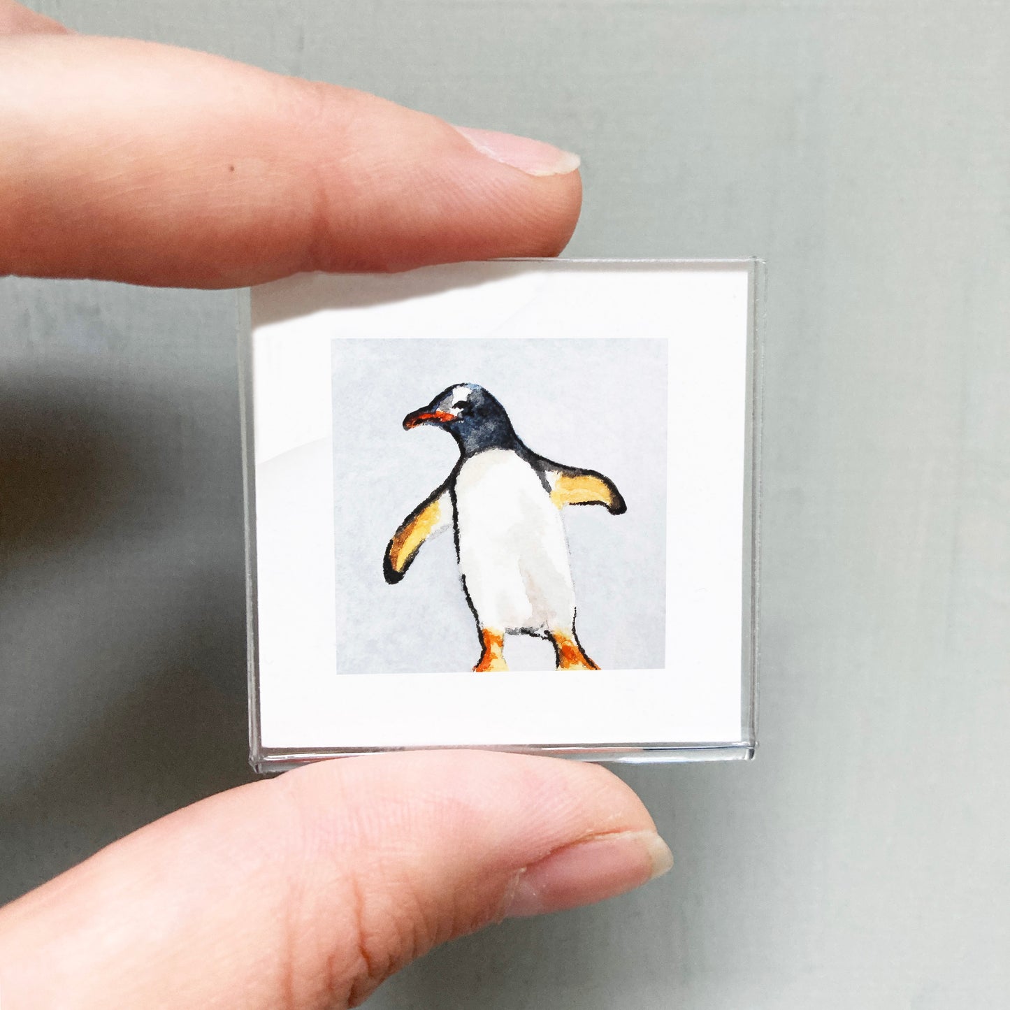 Mini 1" Penguin Watercolor Print