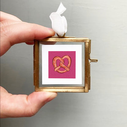 Mini 1" Pretzel Gouache Art Print