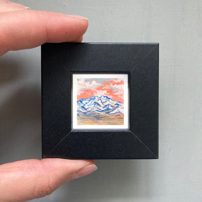 Mini 1" Timpanogos Wasatch Front Utah Gouache Print
