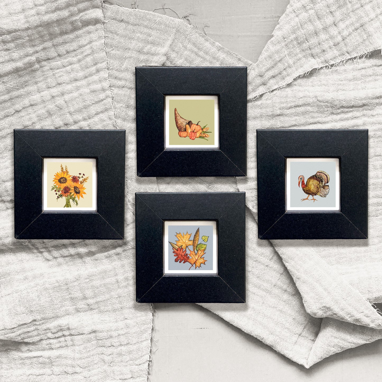 Set of 4 Tiny Thanksgiving Prints