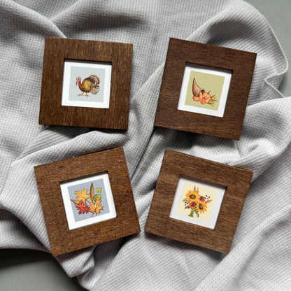 Set of 4 Tiny Thanksgiving Prints