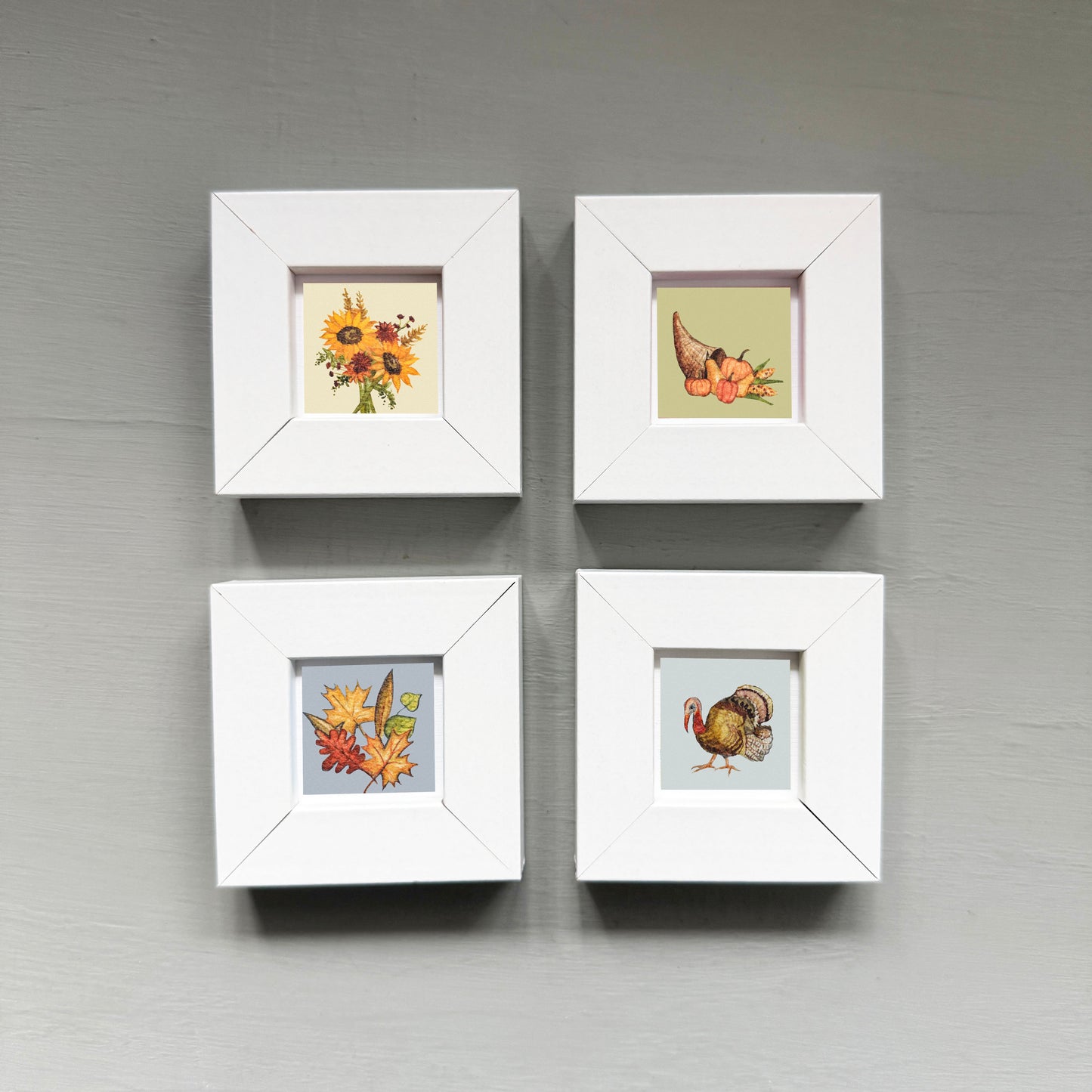 Set of 4 Tiny Thanksgiving Prints