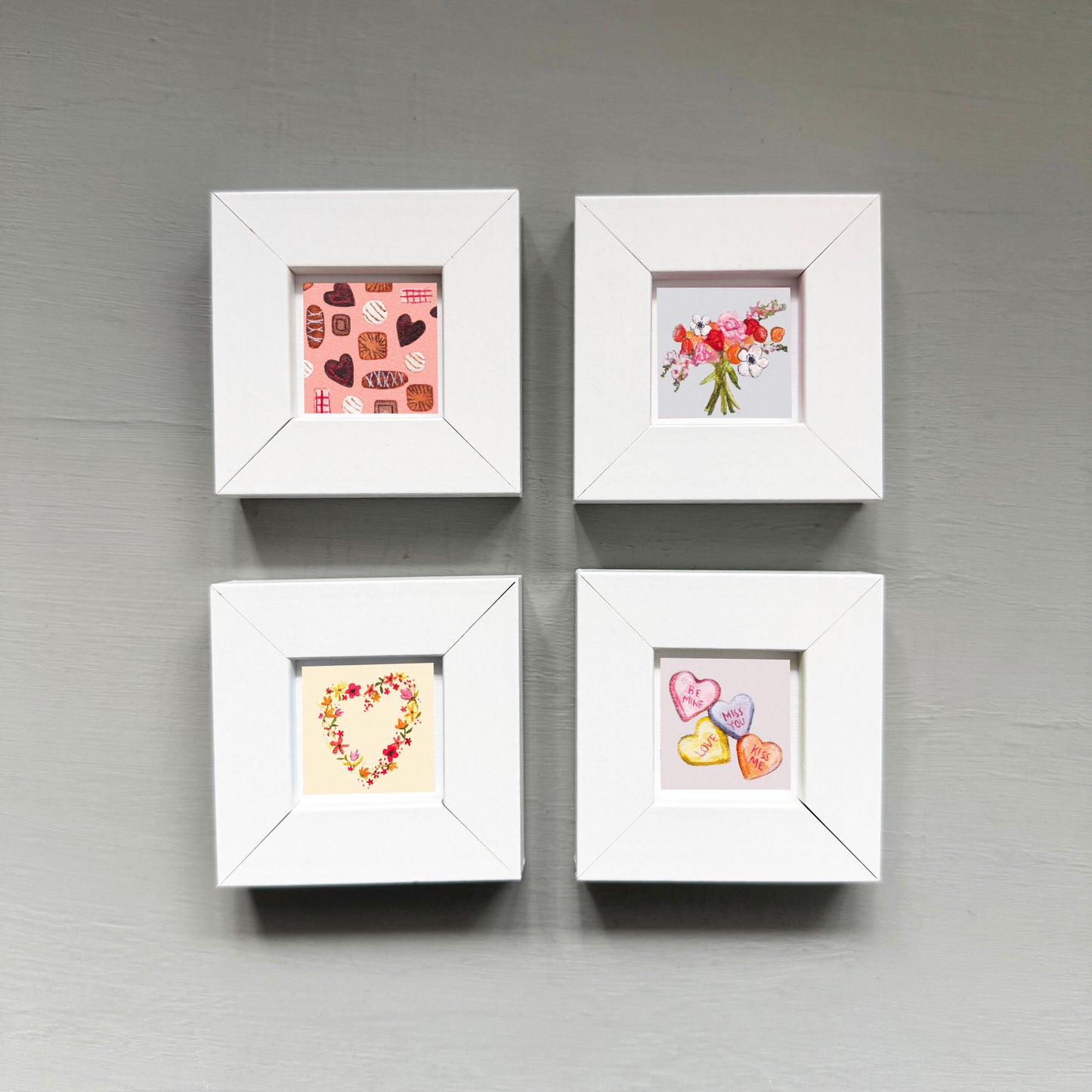 Set of 4 Tiny Valentine's Day Prints