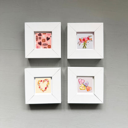 Set of 4 Tiny Valentine's Day Prints