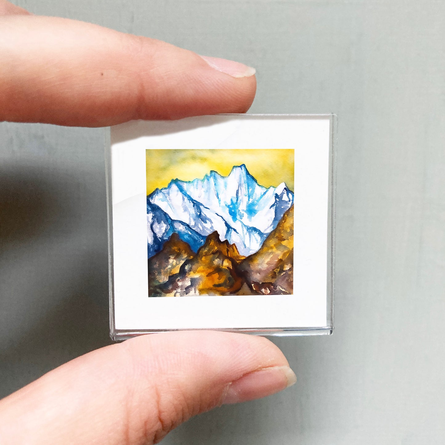 Mini 1" Mount Whitney, California Watercolor Print