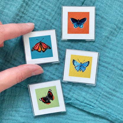Set of 4 Tiny Butterfly Prints
