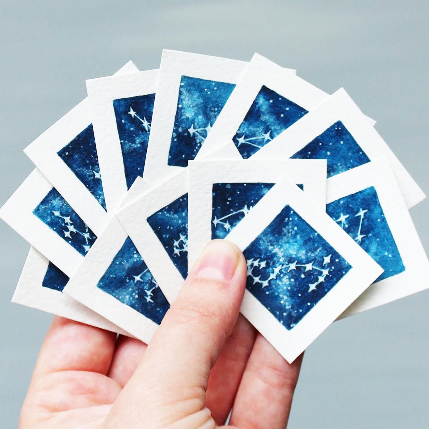 Mini 1" Zodiac Constellations Gouache Art PRINTS