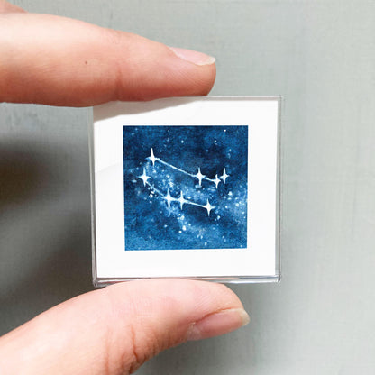Mini 1" Zodiac Constellations Gouache Art PRINTS
